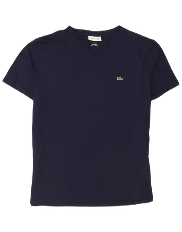 Lacoste Mens Regular Fit T-Shirt Top Sze 6 XL Navy Blue Cotton