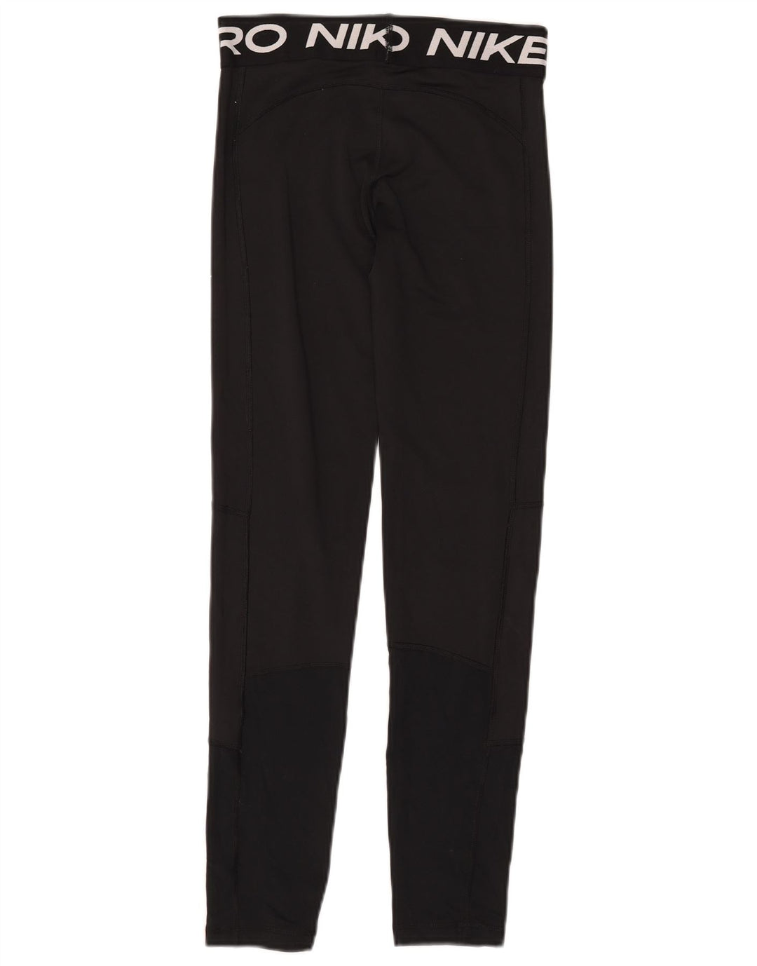 NIKE Girls Dri Fit Graphic Leggings 13-14 Years XL Black Polyester