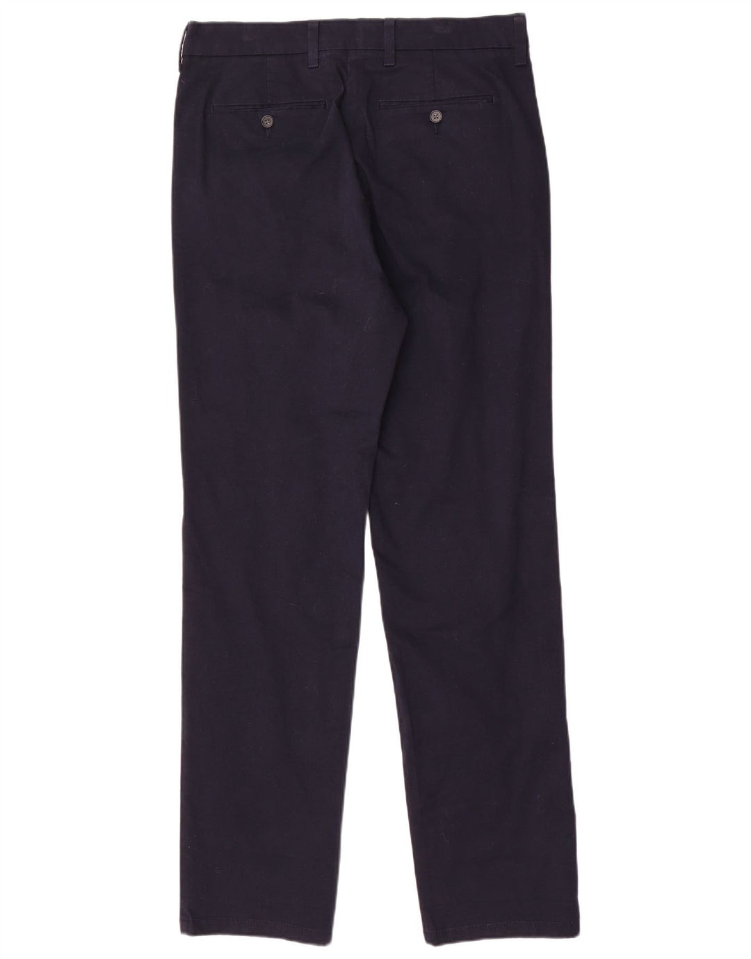 Marks & Spencer Mens Regular Fit Straight Chino Trousers W32 L33 Navy Blue