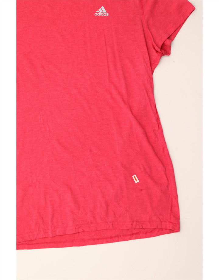 ADIDAS Womens Ultimate T-Shirt Top UK 18 XL Pink Polyester Vintage Adidas and Second-Hand Adidas from Messina Hembry 