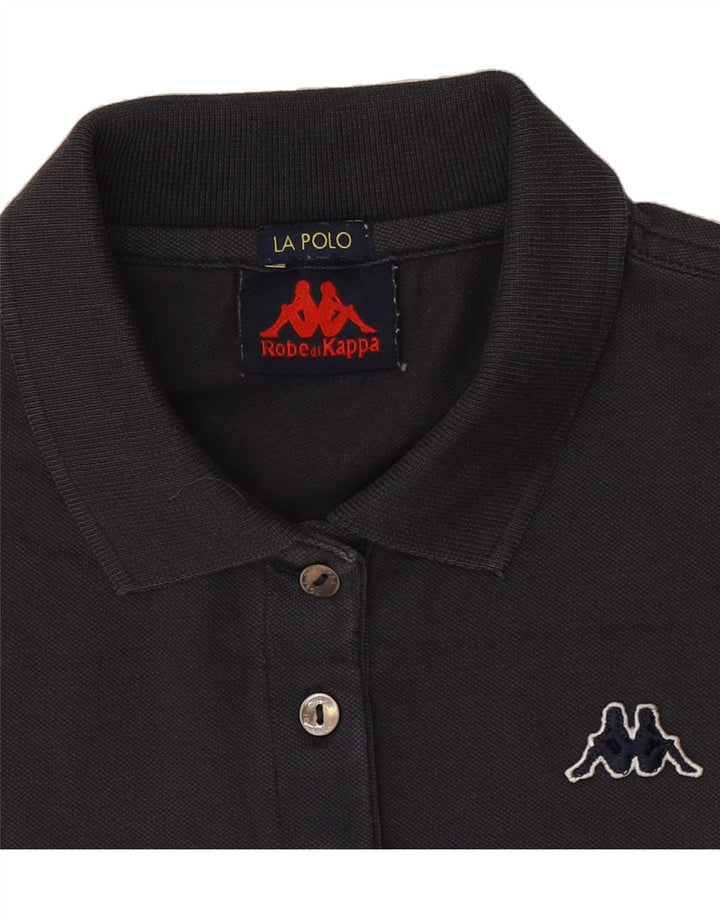 KAPPA Womens Oversized Polo Shirt UK 6 XS Navy Blue Vintage Kappa and Second-Hand Kappa from Messina Hembry 