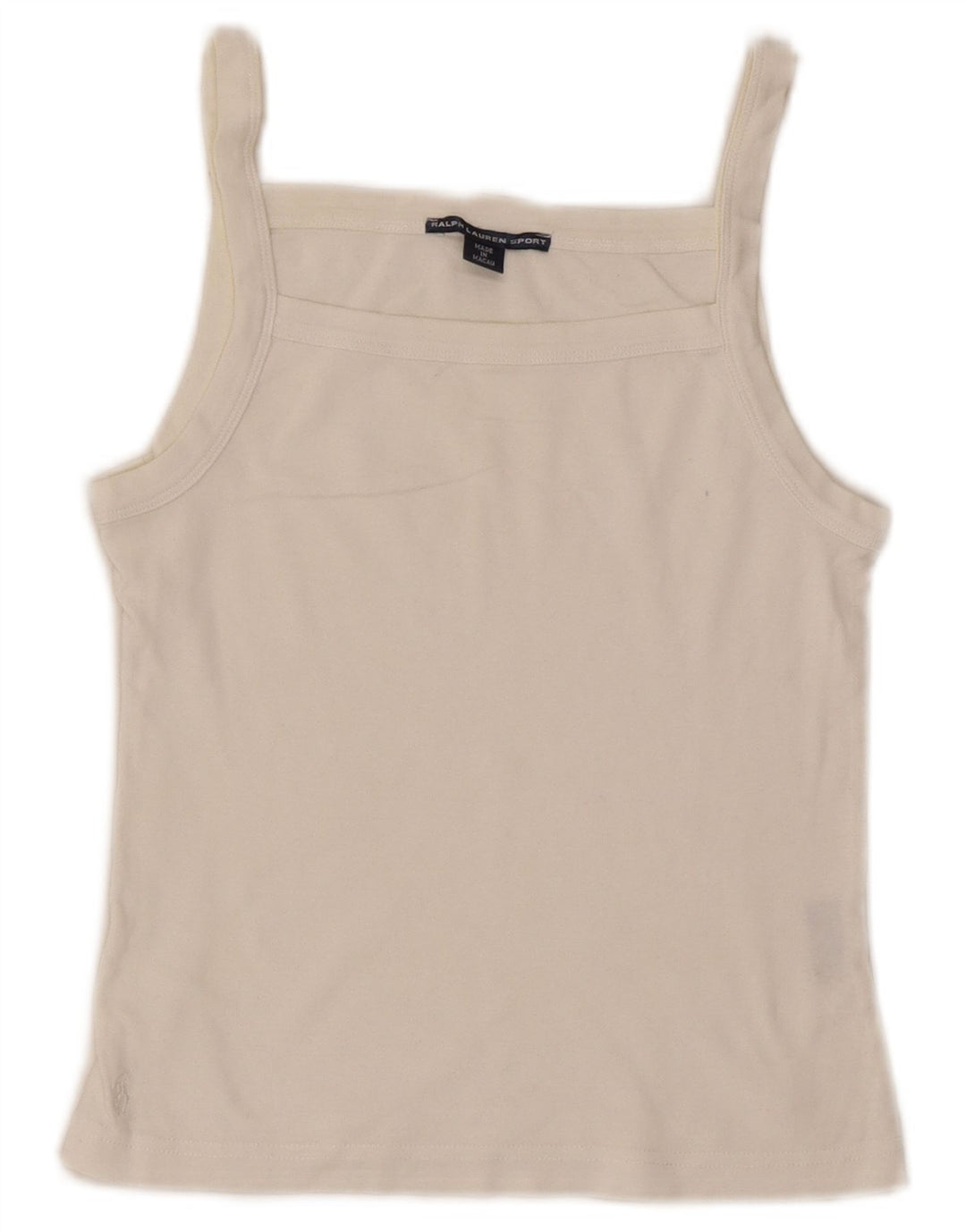 Ralph Lauren Womens Cami Top UK 12 Medium White Cotton