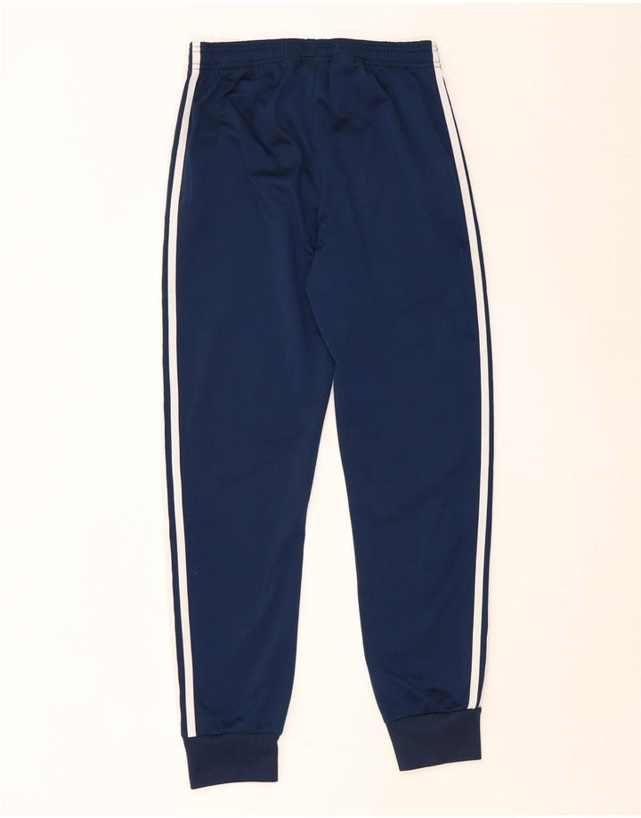 ADIDAS Boys Tracksuit Trousers Joggers 13-14 Years  Navy Blue Polyester