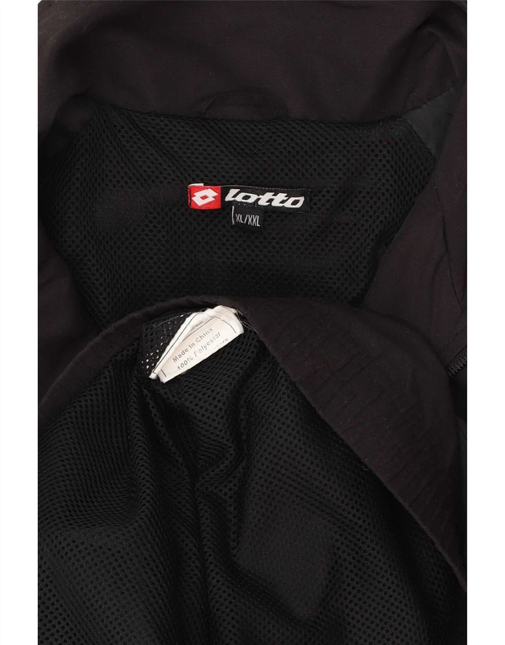Lotto Mens Tracksuit Top Jacket XL Black Polyester