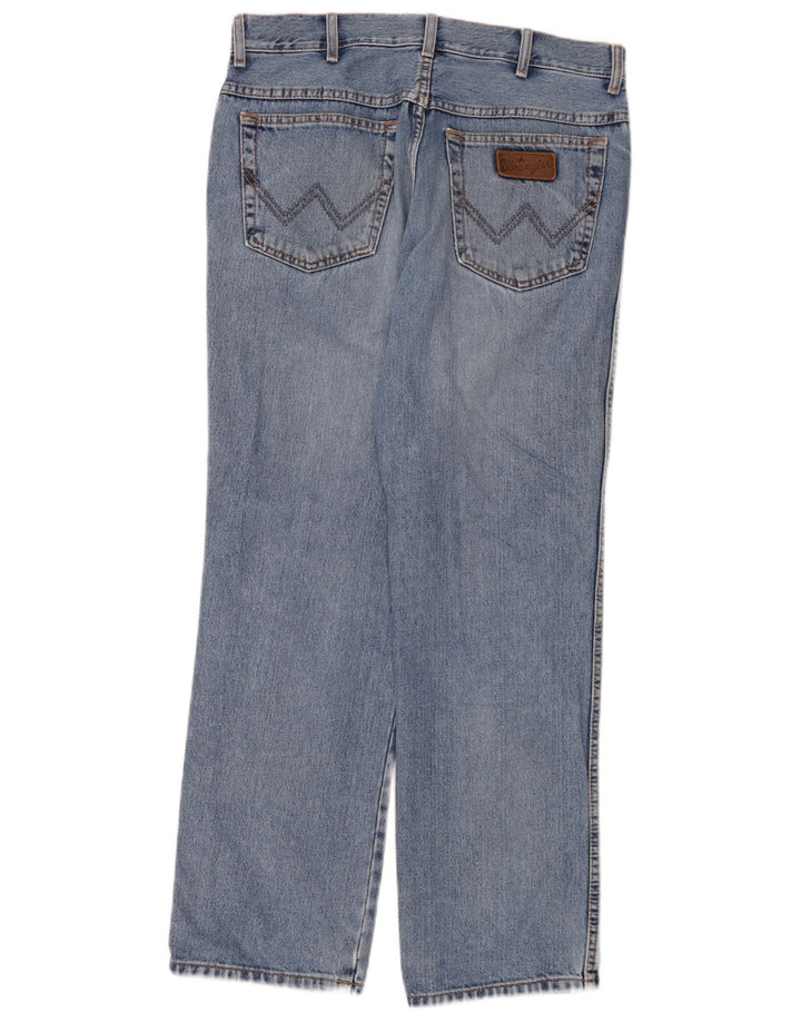 Wrangler Mens Texas Straight Jeans W34 L30 Blue Cotton