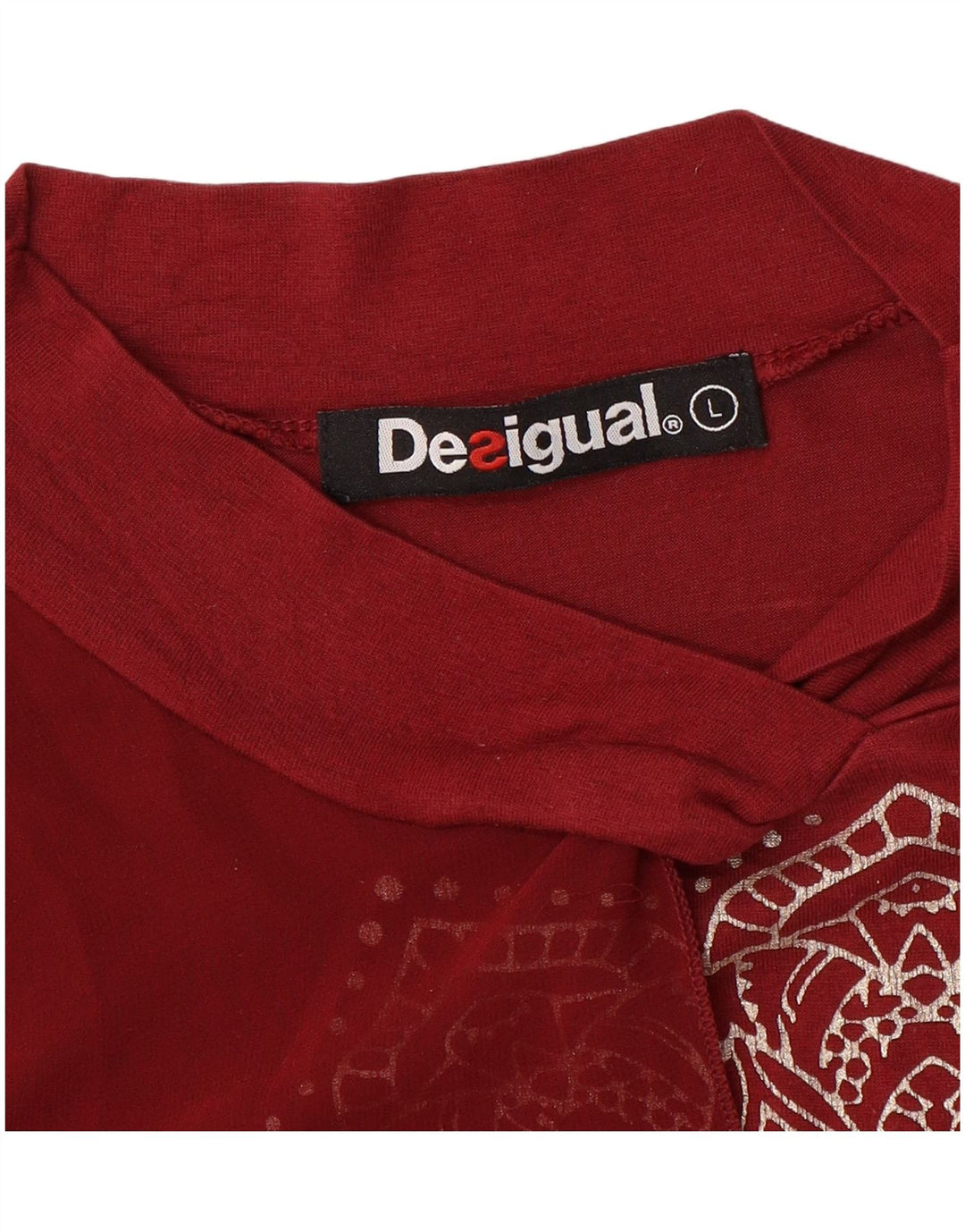Desigual Womens Strapless Blouse Top UK 16 Large Red Floral