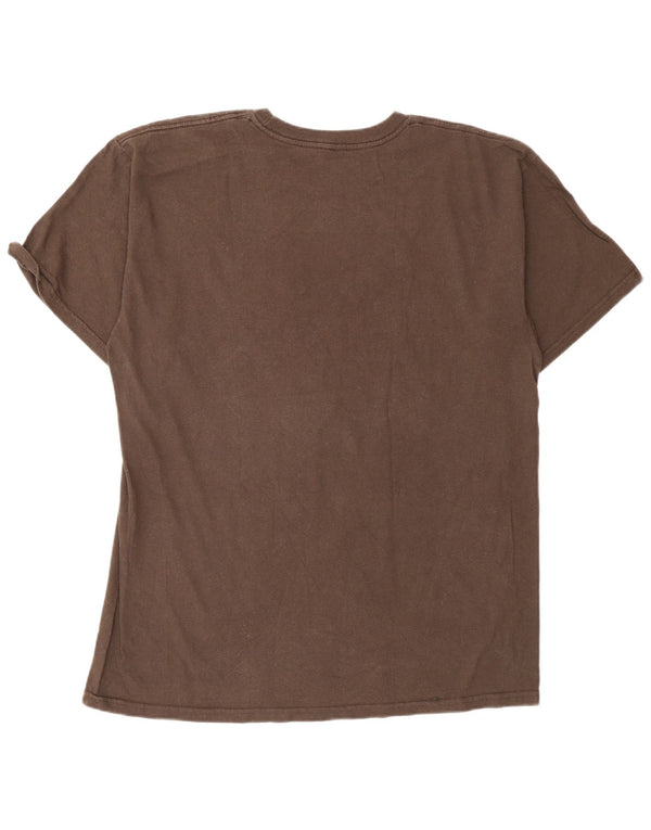 Hard Rock Cafe Mens San Francisco Graphic T-Shirt Top Large Brown Cotton