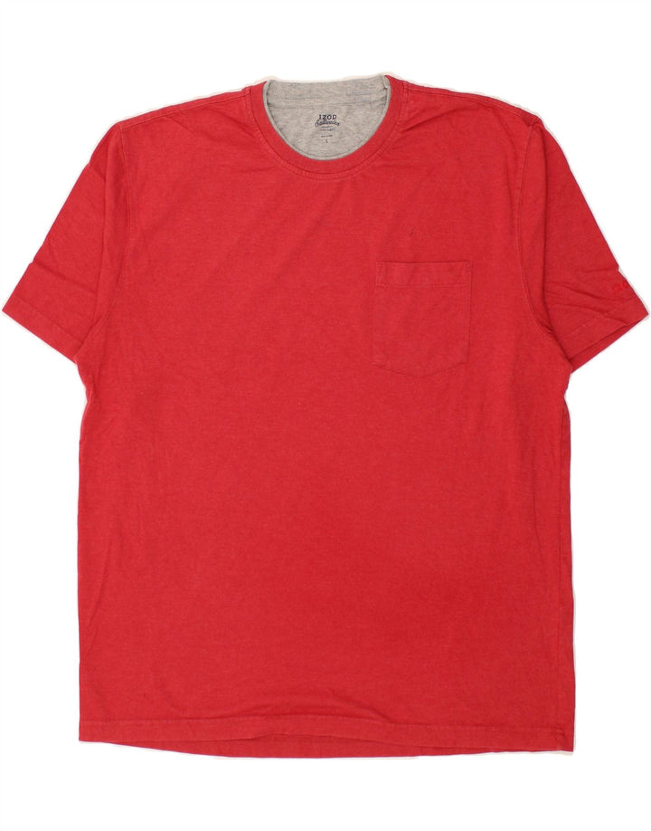 IZOD Mens Salt Water T-Shirt Top Large Red Cotton Vintage Izod and Second-Hand Izod from Messina Hembry 