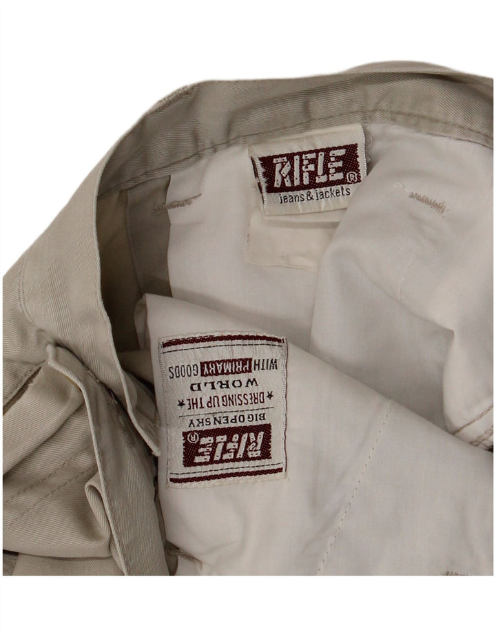 Rifle Mens Pegged Chino Shorts W36 Large  Beige