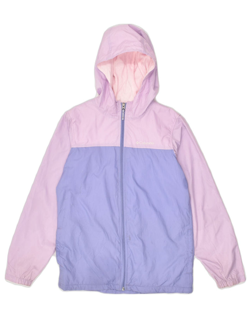 COLUMBIA Girls Hooded Windbreaker Jacket 14-15 Years Large Purple | Vintage Columbia | Thrift | Second-Hand Columbia | Used Clothing | Messina Hembry 