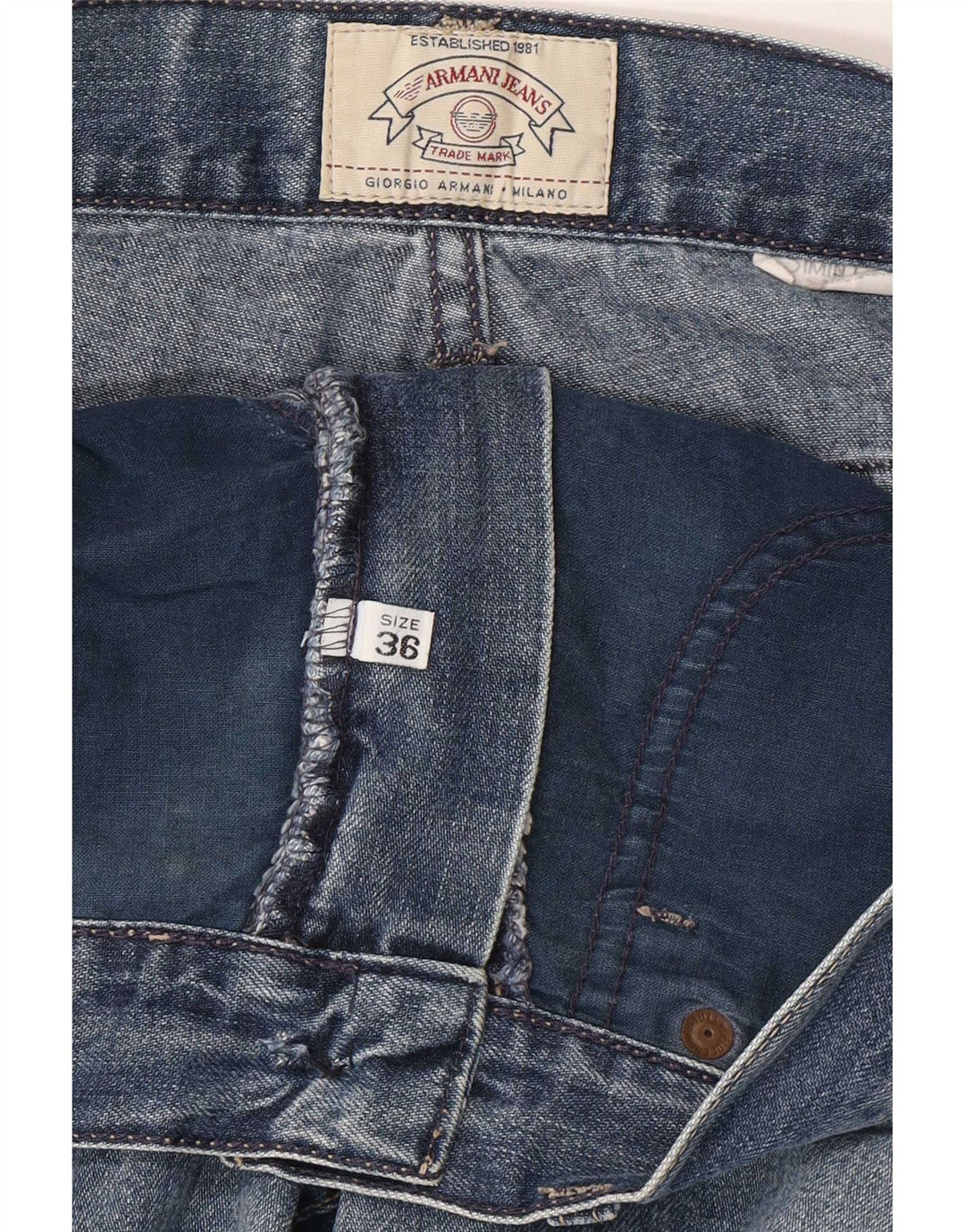 Armani Jeans Mens Straight W36 L28 Blue