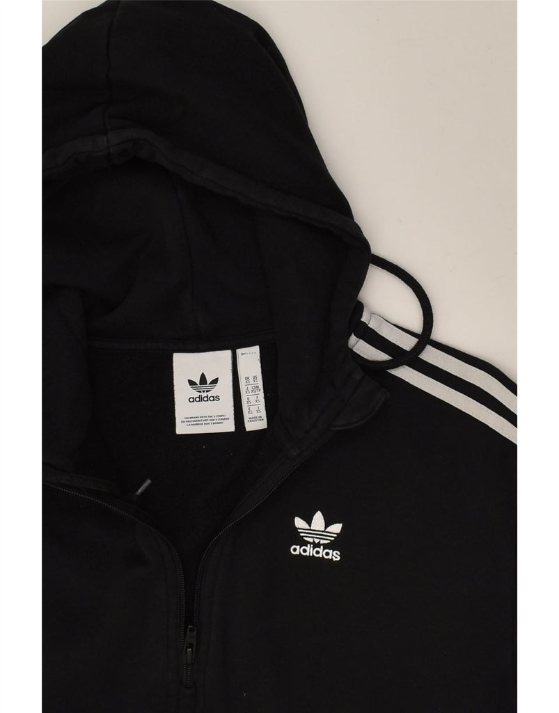 ADIDAS Mens Hoodie Jumper XS Black Cotton | Vintage Adidas | Thrift | Second-Hand Adidas | Used Clothing | Messina Hembry 