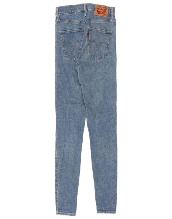Levi's Womens Mile High Super Skinny Jeans W24 L30 Blue Cotton