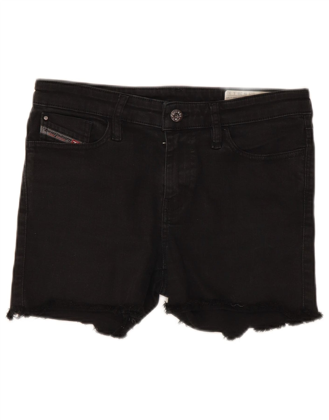 Diesel Womens Skinzee Denim Shorts W28 Medium Black Cotton