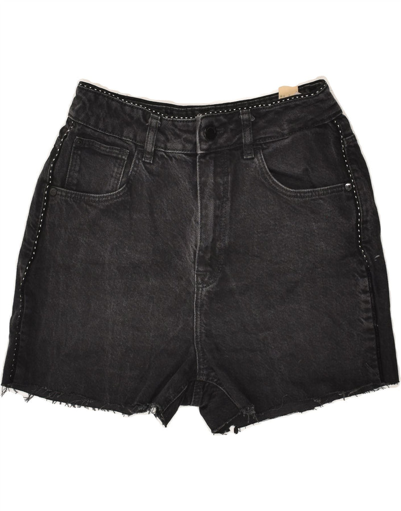 MASSIMO DUTTI Womens Denim Shorts W26 Small Black Cotton | Vintage Massimo Dutti | Thrift | Second-Hand Massimo Dutti | Used Clothing | Messina Hembry 