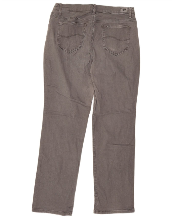 LEE Womens Mid Rise Regular Fit Straight Jeans W32 L29 Grey