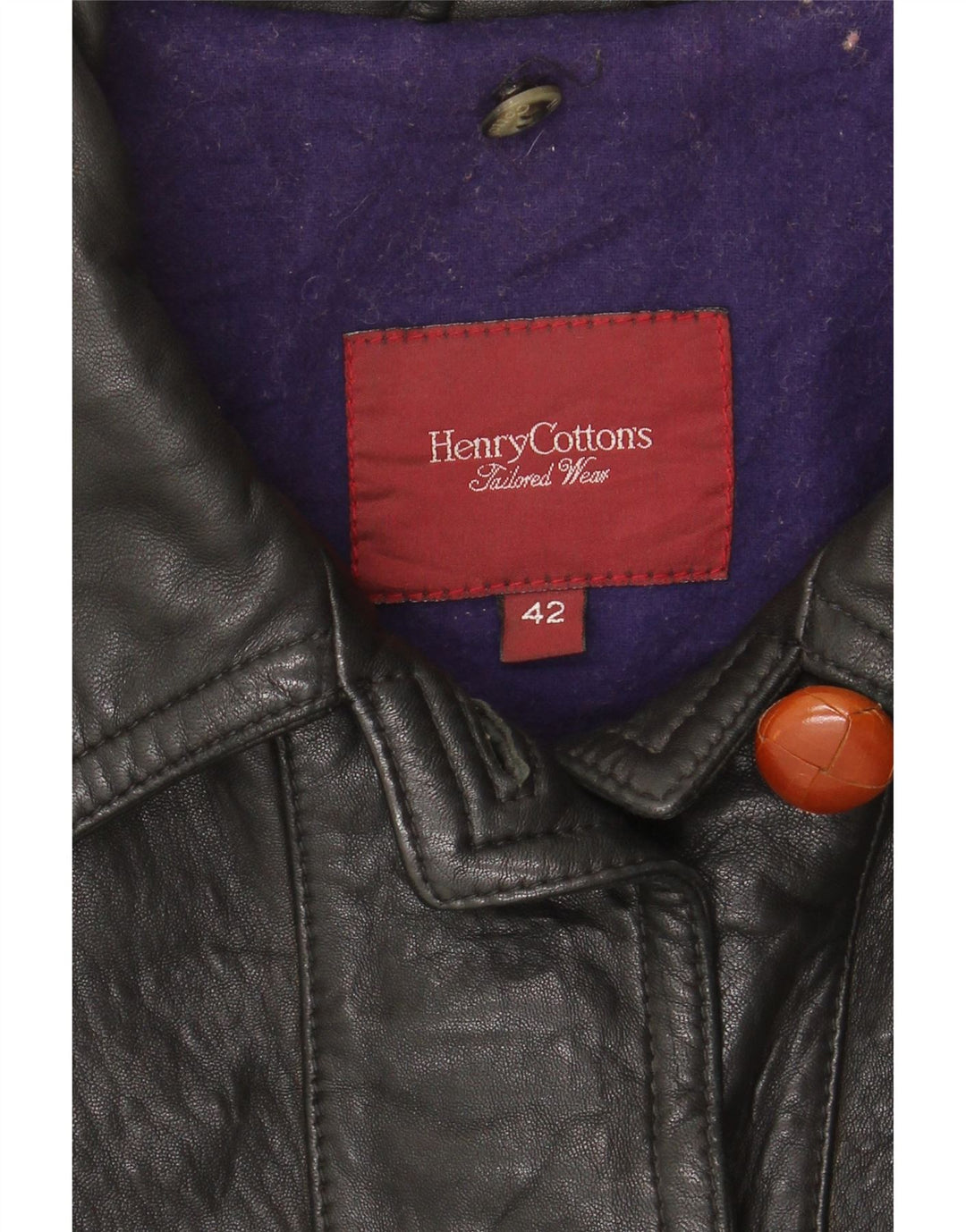 Henry Cottons Womens Oversized Leather Jacket IT 42 Medium Black Leather