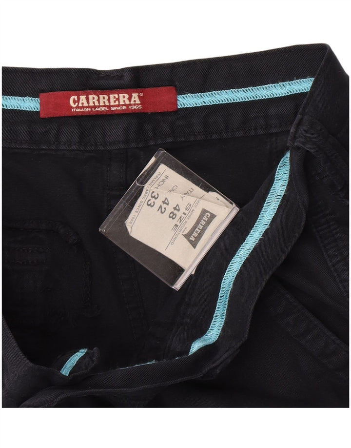 Carrera Mens Cargo Shorts W33 Large  Navy Blue Cotton