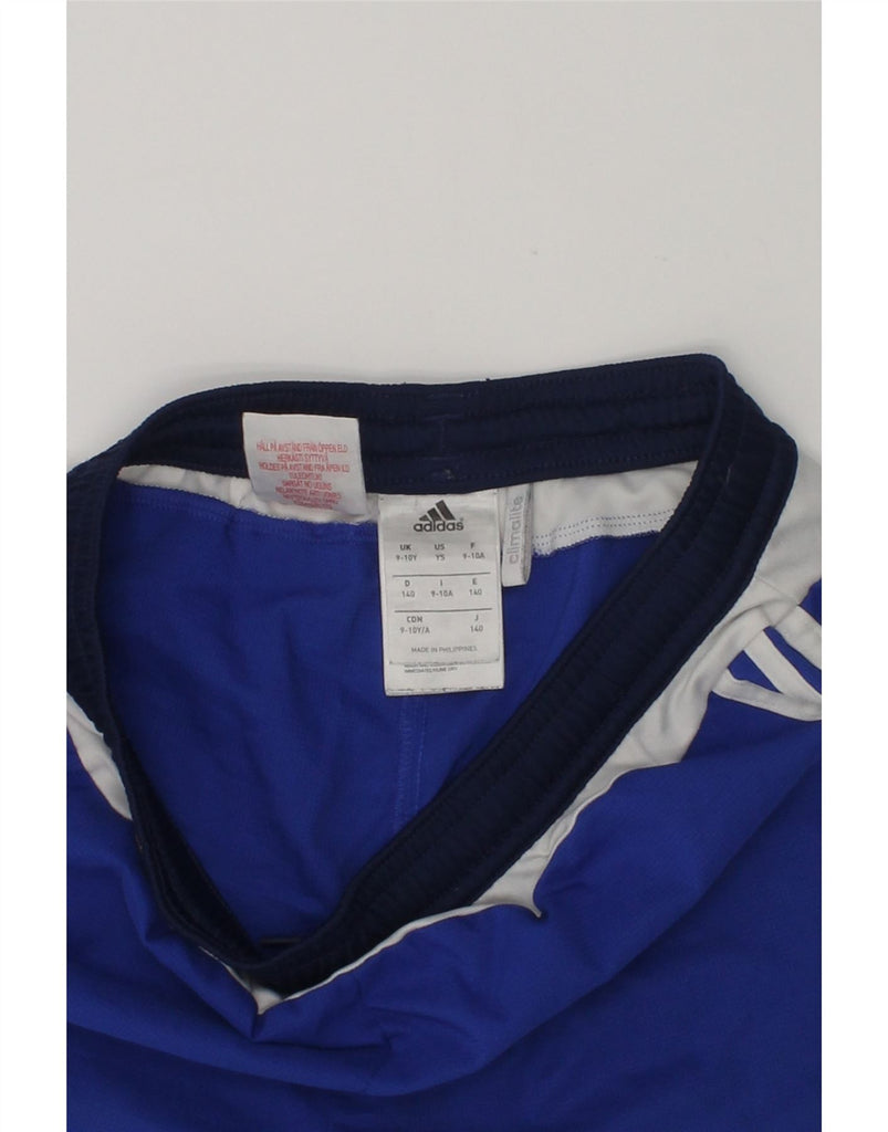 ADIDAS Boys Climalite Graphic Sport Shorts 9-10 Years Blue Polyester | Vintage Adidas | Thrift | Second-Hand Adidas | Used Clothing | Messina Hembry 