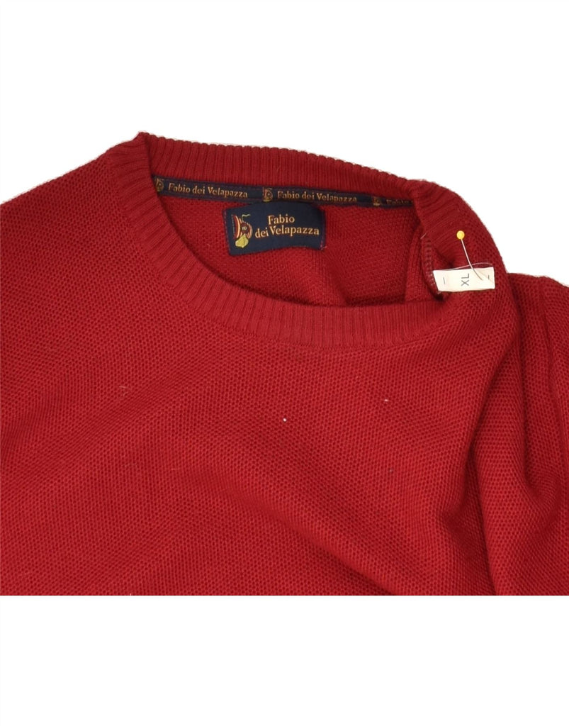 VINTAGE Womens Crew Neck Jumper Sweater UK 18 XL Red Virgin Wool | Vintage Vintage | Thrift | Second-Hand Vintage | Used Clothing | Messina Hembry 