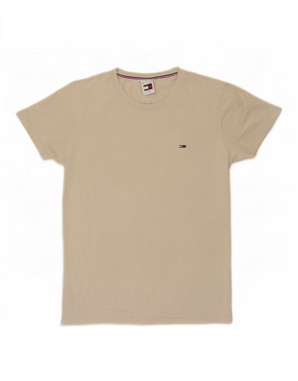 Tommy Hilfiger Mens T-Shirt Top XL Beige Cotton
