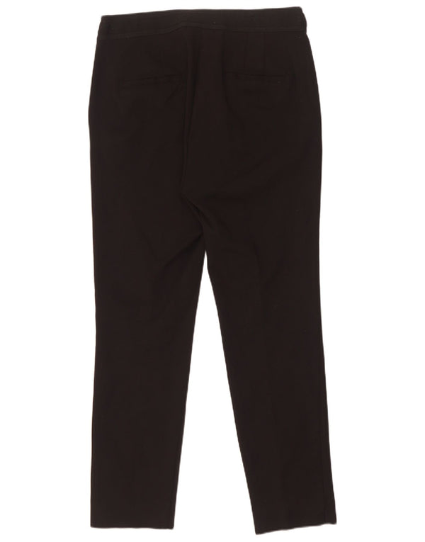 Zara Womens Slim Chino Trousers Large W30 L28 Black Cotton