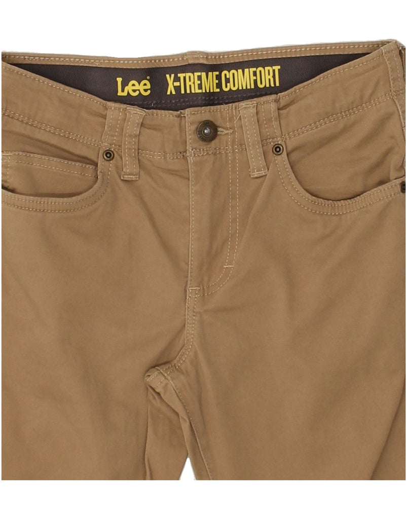 LEE Boys X-treme Comfort Chino Trousers 11-12 Years W26 L25  Brown Cotton | Vintage Lee | Thrift | Second-Hand Lee | Used Clothing | Messina Hembry 