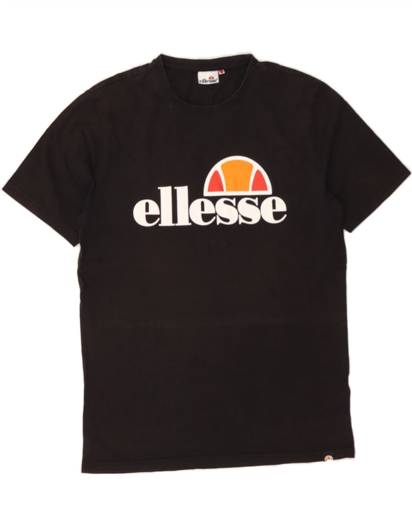ELLESSE Mens Graphic T-Shirt Top Large Black Vintage Ellesse and Second-Hand Ellesse from Messina Hembry 