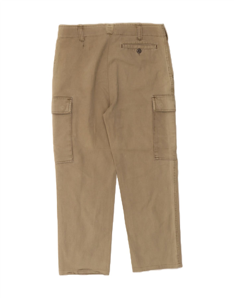 VINTAGE Mens Straight Cargo Trousers W34 L26 Beige Vintage Vintage and Second-Hand Vintage from Messina Hembry 