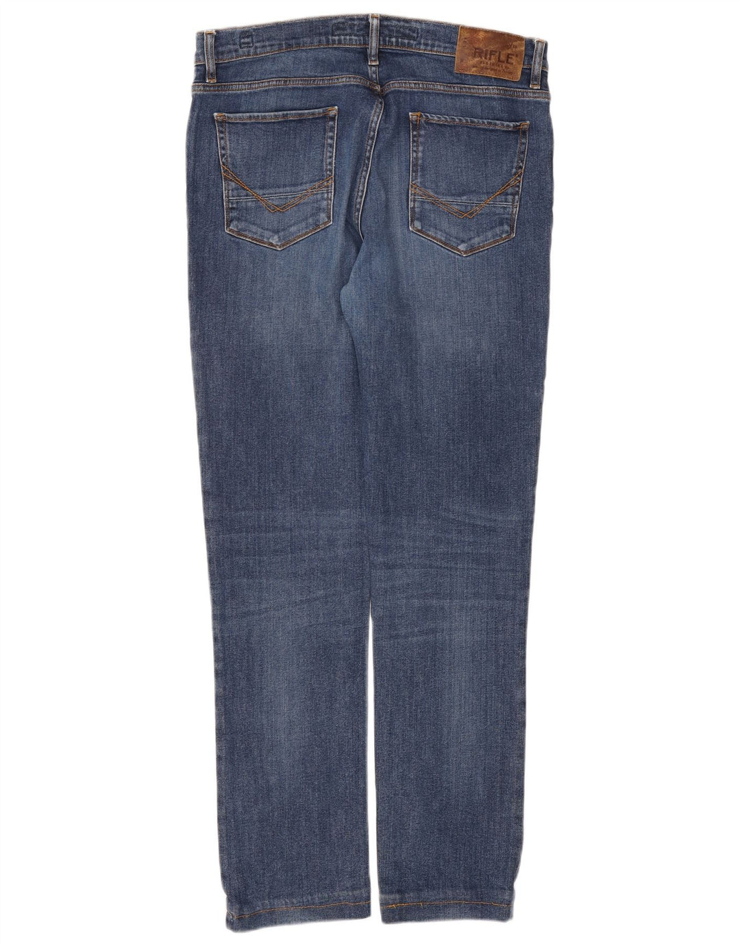 Rifle Mens Slim Jeans W36 L32 Blue Cotton