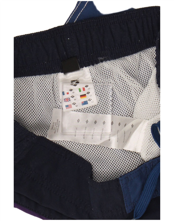 Arena Mens Graphic Swimming Shorts Medium Blue Colourblock Polyester