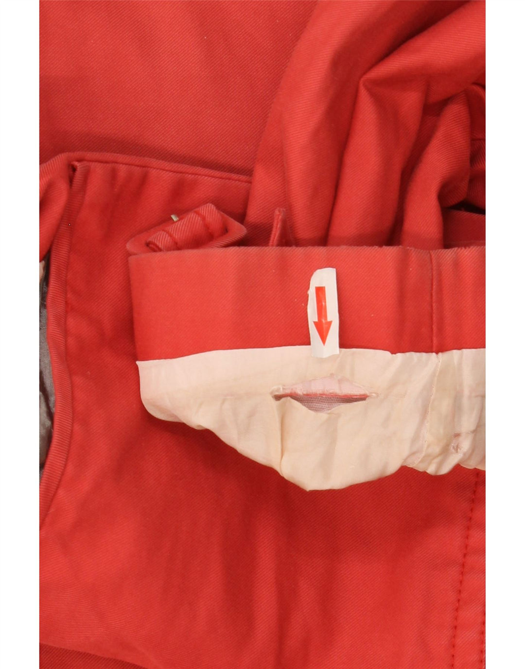 Coach Womens Short Trench Coat UK 18 XL Red Cotton