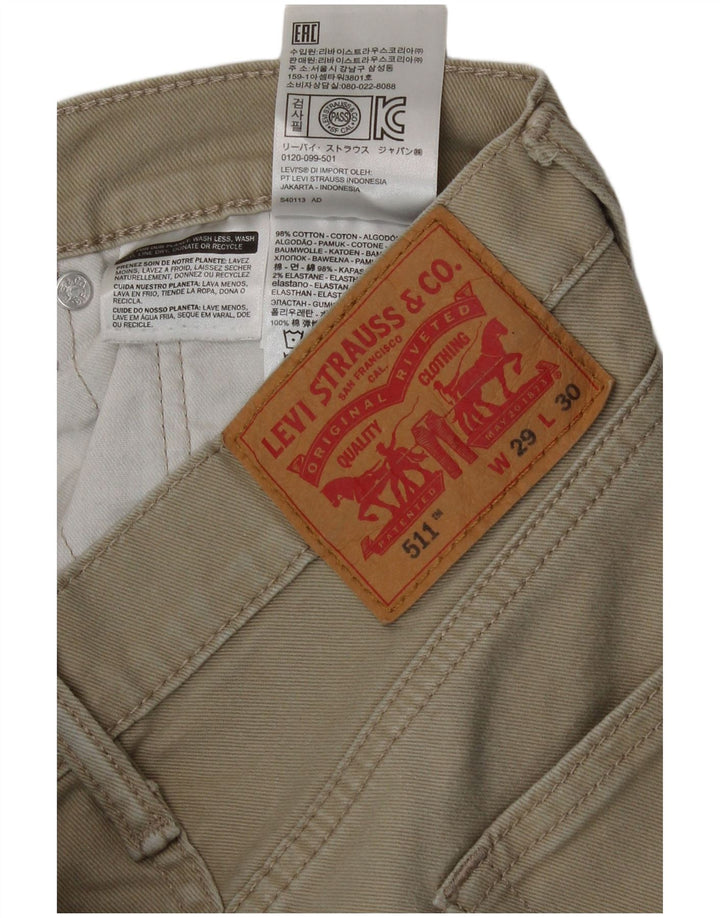 Levi's Mens 511 Slim Jeans W29 L30 Green Cotton