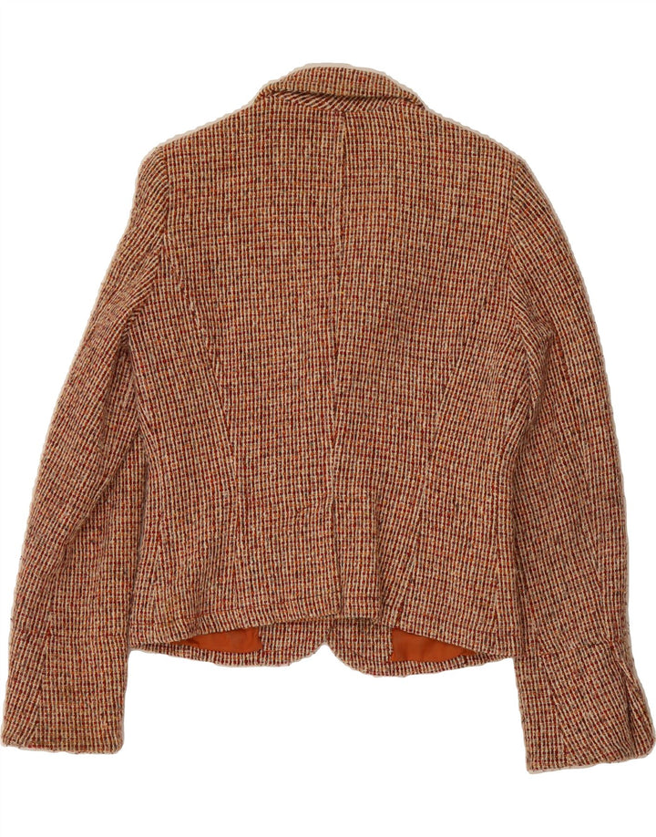 MAX & CO. Womens 2 Button Blazer Jacket UK 14 Large Brown Check Wool Vintage Max & Co. and Second-Hand Max & Co. from Messina Hembry 