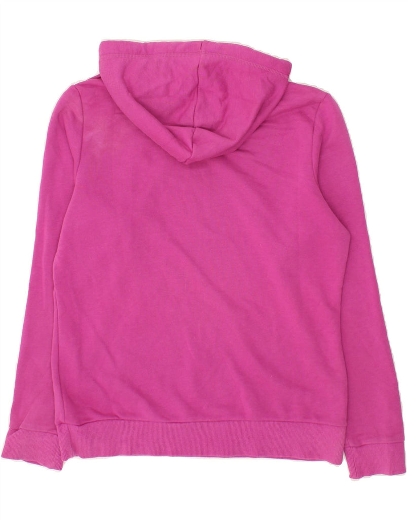 PUMA Womens Graphic Hoodie Jumper UK 14 Large  Pink Cotton Vintage Puma and Second-Hand Puma from Messina Hembry 