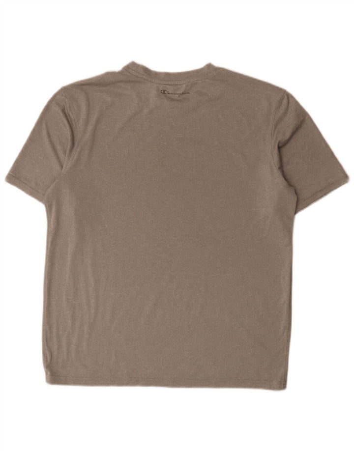 Champion Mens T-Shirt Top Medium Grey Polyester