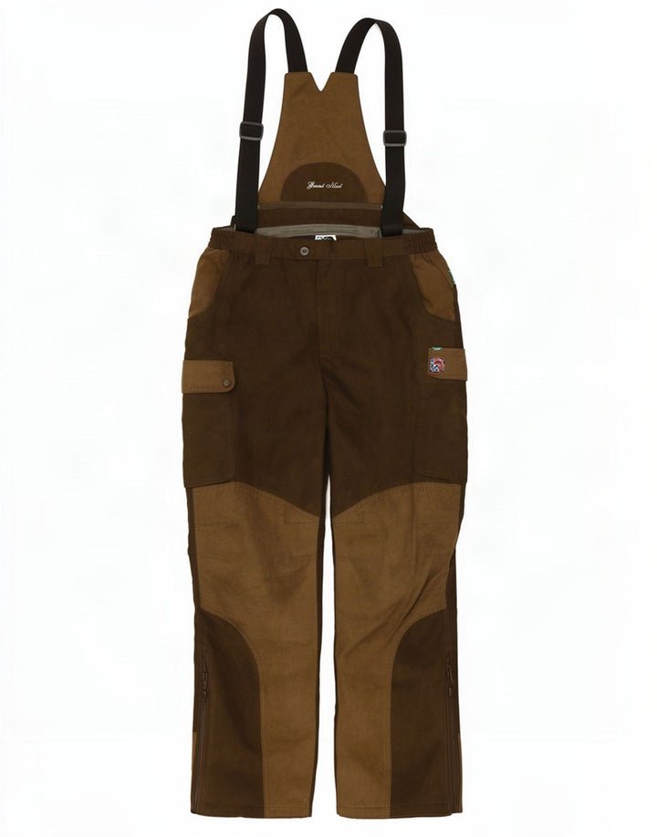 Percussion Mens Dungarees Cargo Trousers W34 L31 Khaki Colourblock