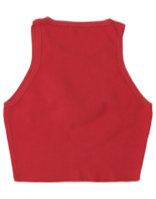 Zara Womens Crop Vest Top UK 8 Small Pink