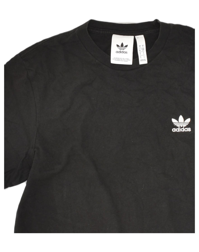 ADIDAS Mens T-Shirt Top Small Black Cotton | Vintage Adidas | Thrift | Second-Hand Adidas | Used Clothing | Messina Hembry 