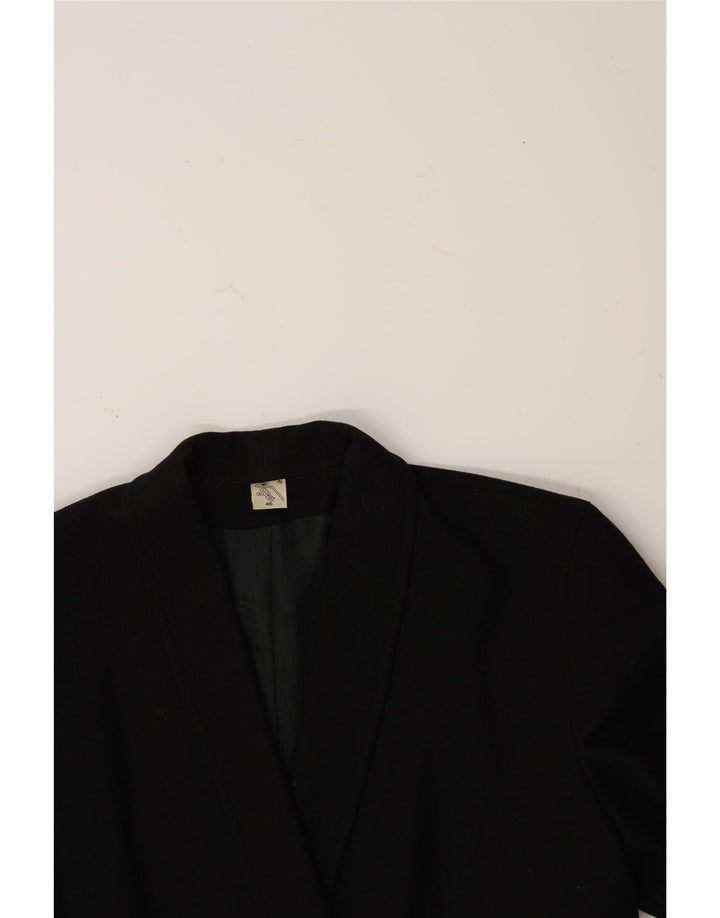 VINTAGE Womens Double Breasted Blazer Jacket IT 46 Large Black Wool Vintage Vintage and Second-Hand Vintage from Messina Hembry 