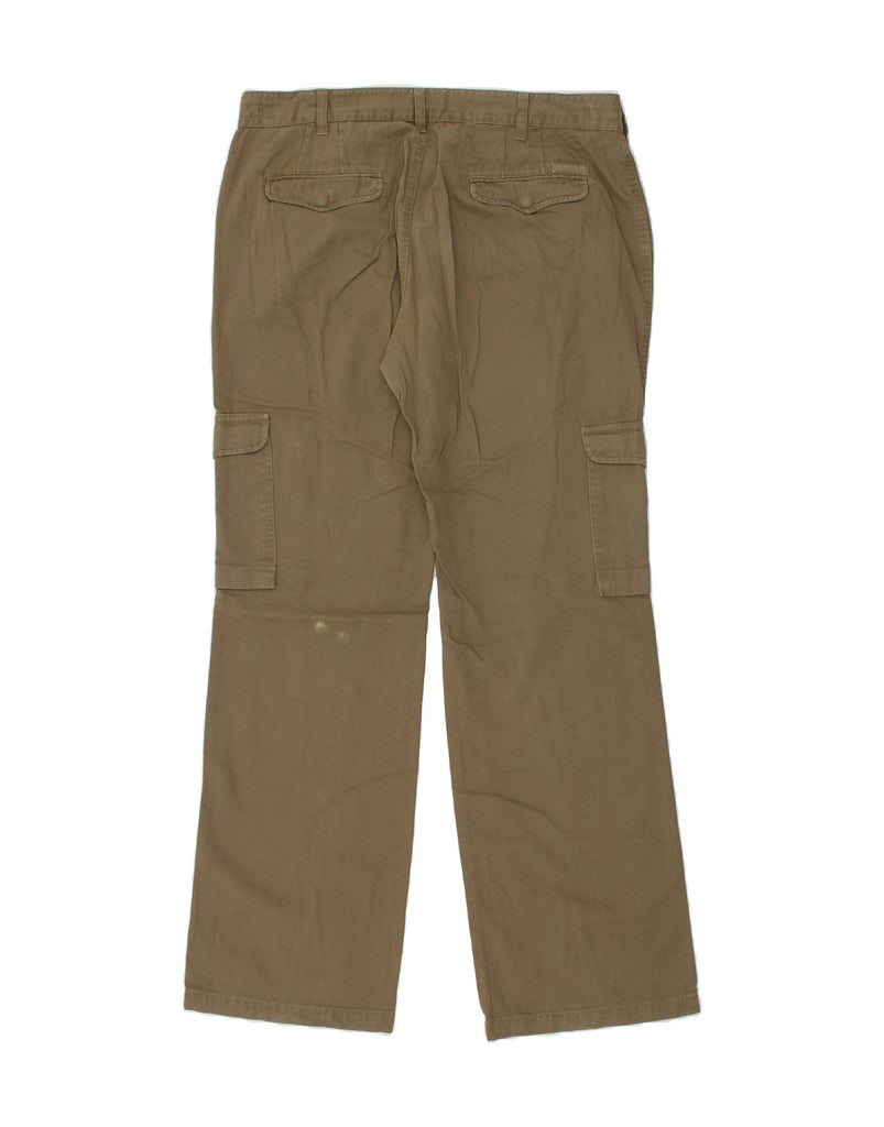 SERGIO TACCHINI Mens Straight Cargo Trousers IT 50 Large W36 L35 Brown Vintage Sergio Tacchini and Second-Hand Sergio Tacchini from Messina Hembry 