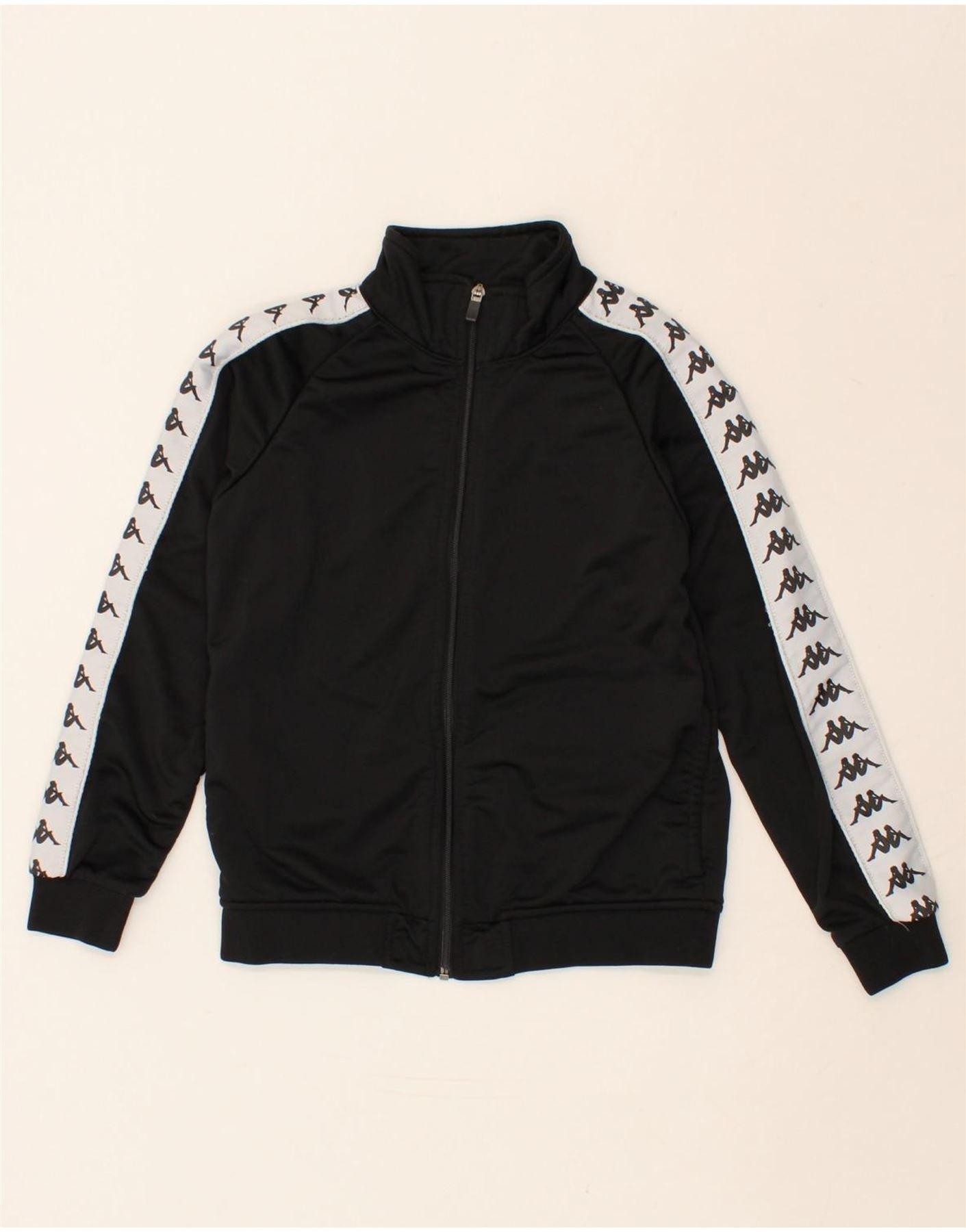 Reflective Tracksuit Kappa Tracksuit Black And White Regular Fit