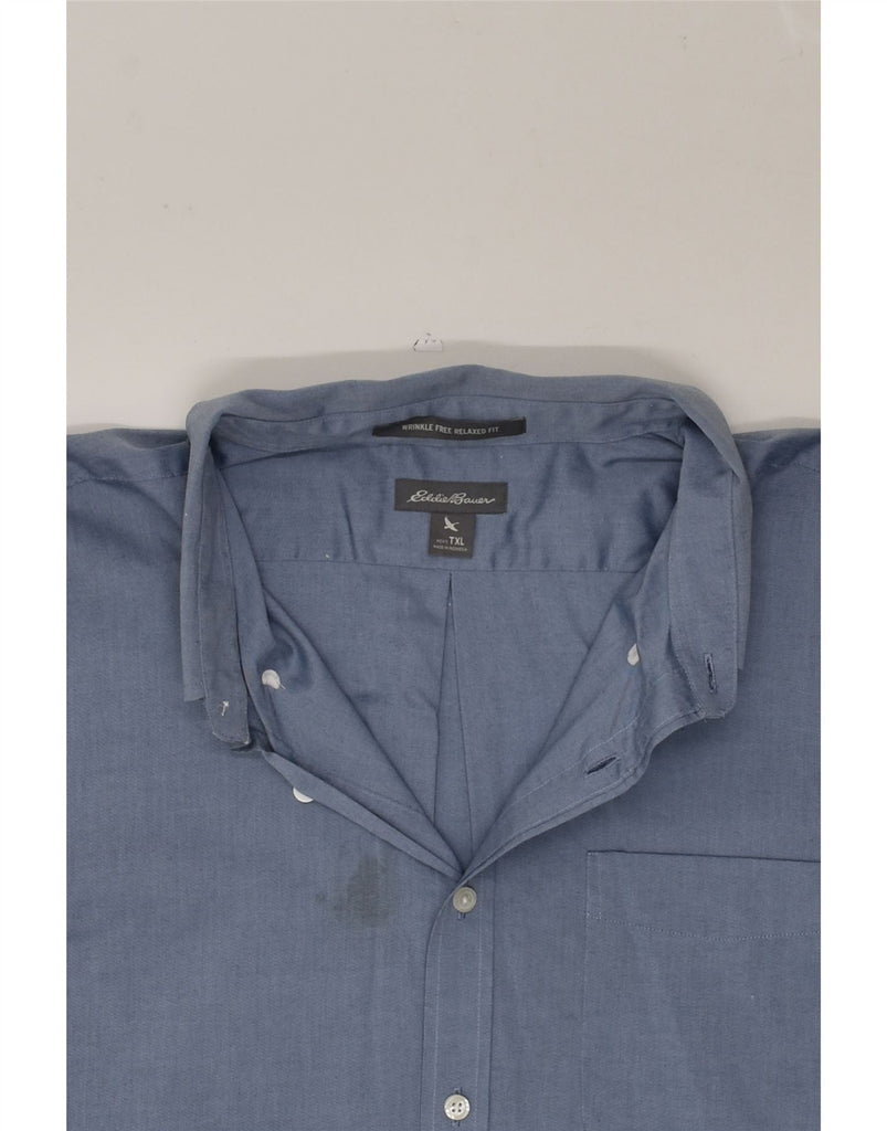 EDDIE BAUER Mens Wrinkle Free Relaxed Fit Shirt XL Blue Cotton | Vintage Eddie Bauer | Thrift | Second-Hand Eddie Bauer | Used Clothing | Messina Hembry 