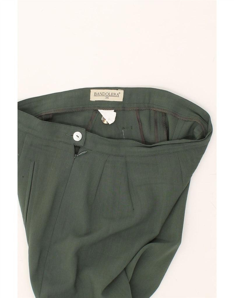 VINTAGE Womens Slim High Waist Suit Trousers EU 36 Small W30 L28 Green | Vintage Vintage | Thrift | Second-Hand Vintage | Used Clothing | Messina Hembry 