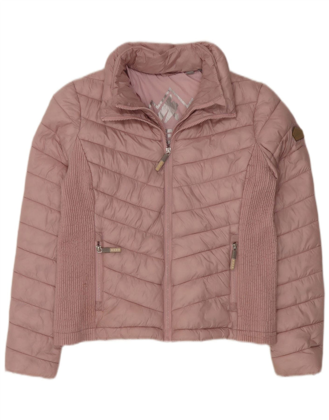 SUPERDRY Womens Padded Jacket UK 16 Large  Pink Nylon