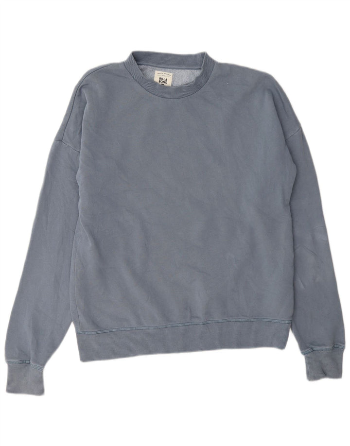 Billabong Womens Sweatshirt Jumper US 6 Medium Blue Cotton