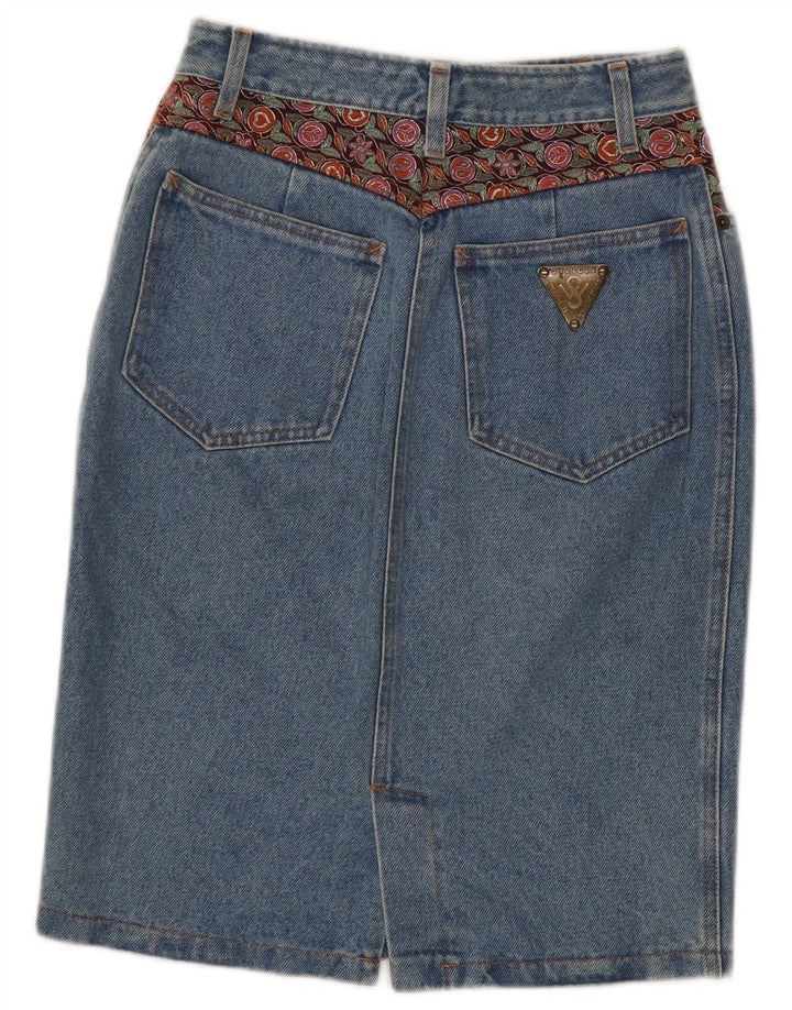Swinger Womens Denim Skirt IT 41 Medium W27  Blue Cotton