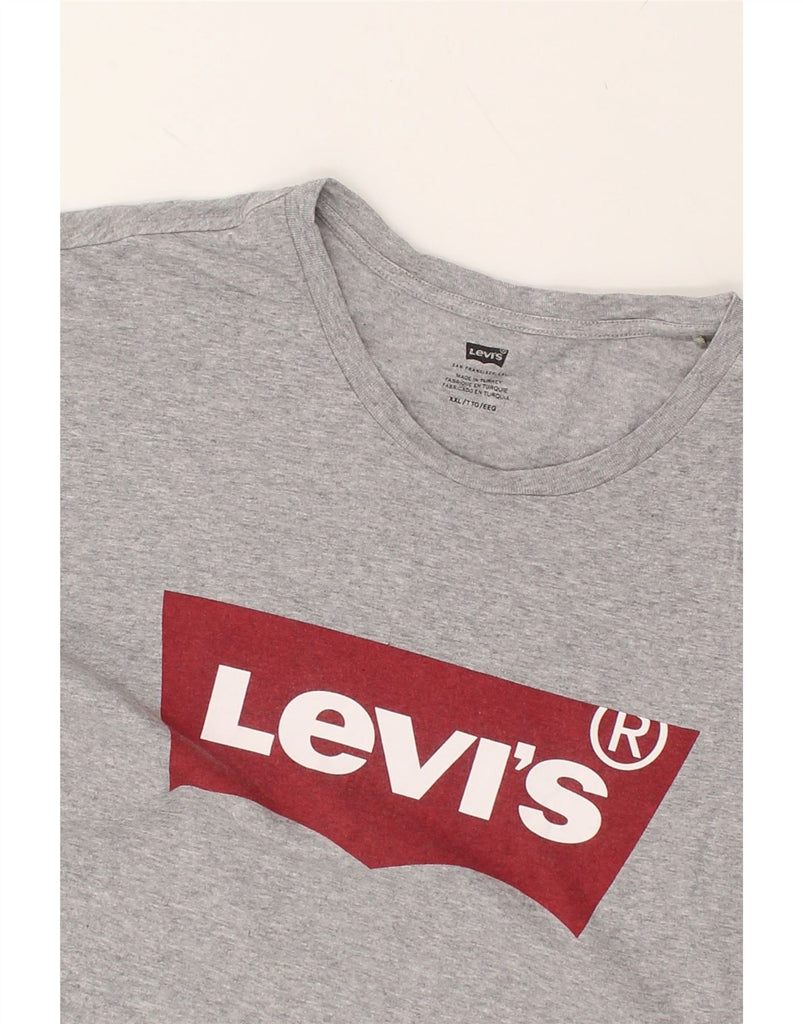 LEVI'S Mens Graphic T-Shirt Top 2XL Grey Cotton | Vintage Levi's | Thrift | Second-Hand Levi's | Used Clothing | Messina Hembry 