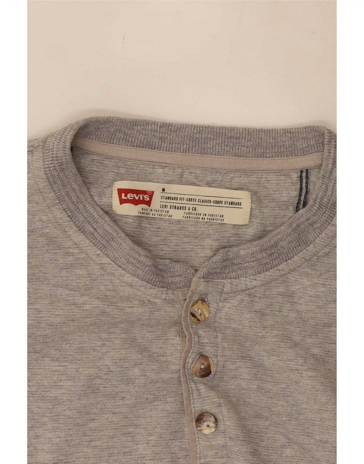 Levi's Mens Standard Fit Top Long Sleeve Medium Grey Flecked