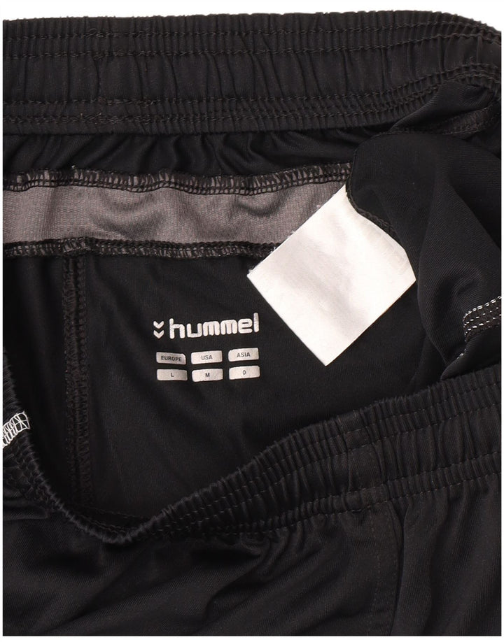 Hummel Mens Graphic Sport Shorts Medium  Black Polyester